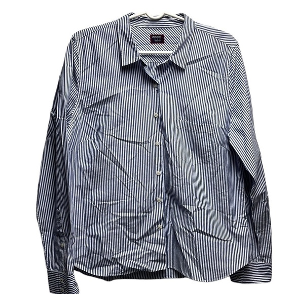 UNTUCKit blue striped button up shirt 16 - Picture 1 of 6
